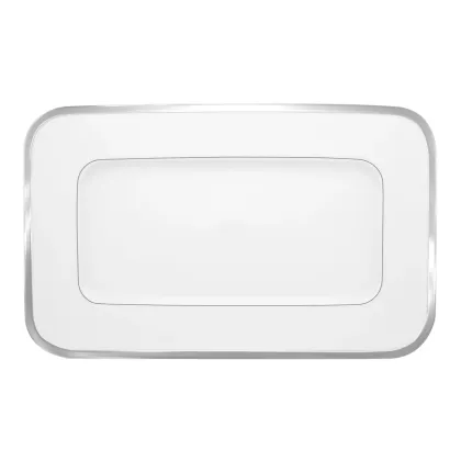 Zdjęcie Porcelanowy średni prostokątny talerz z kolekcji Trasso z platynowym wykończeniem - Vista Alegre