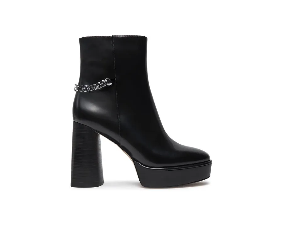 obrazek 1 MICHAEL Michael Kors Botki Carlisle Leather Platform Boot 40F4CLME1L Czarny
