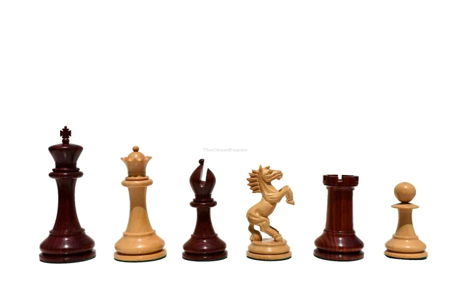obrazek 2 Ekskluzywne pionki z bukszpanu i afrykańskiego padauka do szachów - The Chess Empire