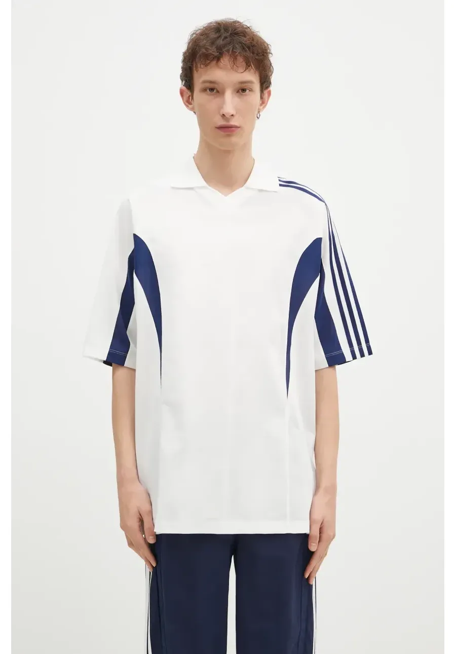 obrazek 1 Y-3 polo Cut Line Tee męski kolor biały z aplikacją JM3222