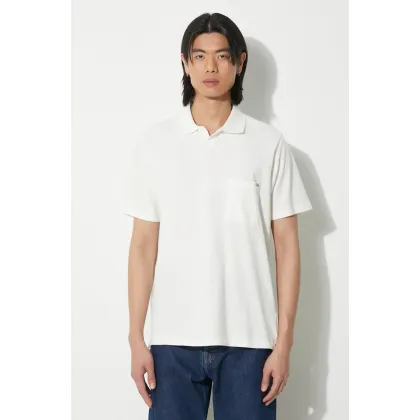 Zdjęcie Universal Works polo bawełniane Vacation kolor biały gładki 30603.OFF.WHITE