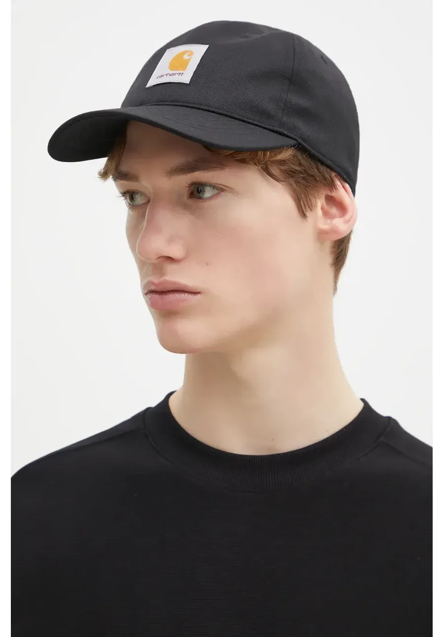 obrazek 1 Carhartt WIP czapka z daszkiem Seaton Cap kolor czarny gładka I034348.89XX