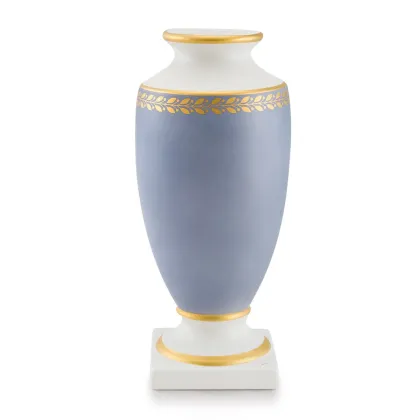 Picture Ceramic vase with an ornament - a golden laurel wreath - Ahura