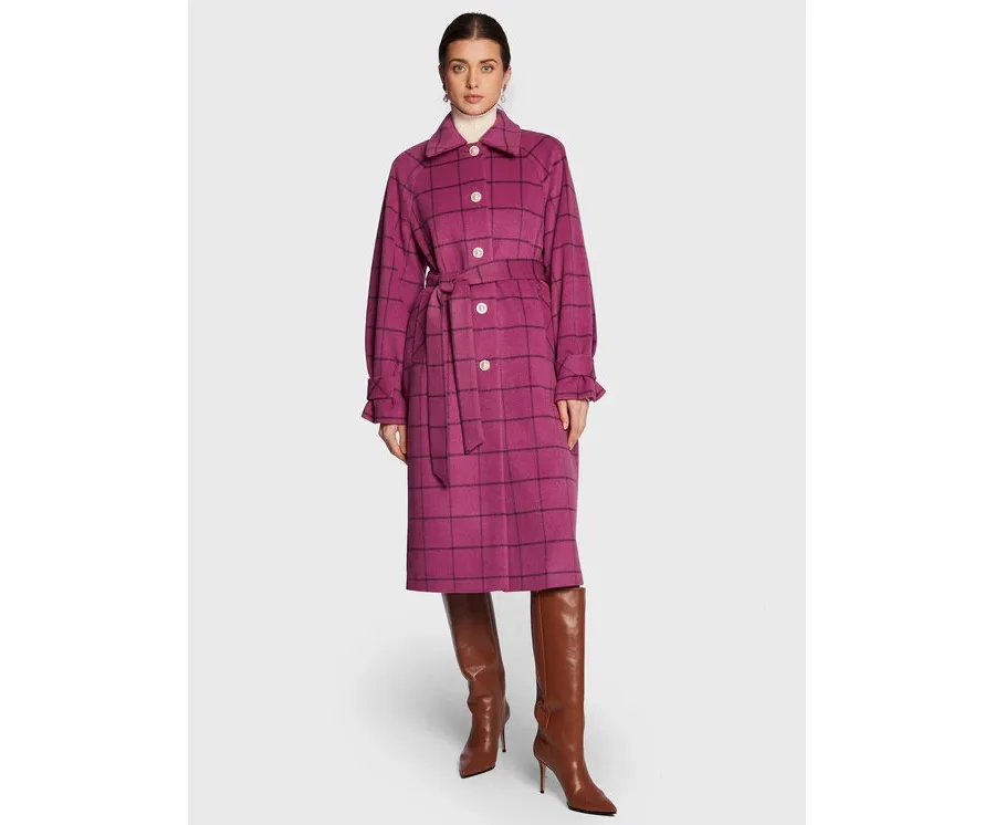 obrazek 1 Custommade Płaszcz wełniany Isabel 999540835 Różowy Regular Fit