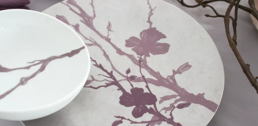 obrazek 4 Przepiękny komplet porcelanowej zastawy stołowej dla 12 osób - Porcel