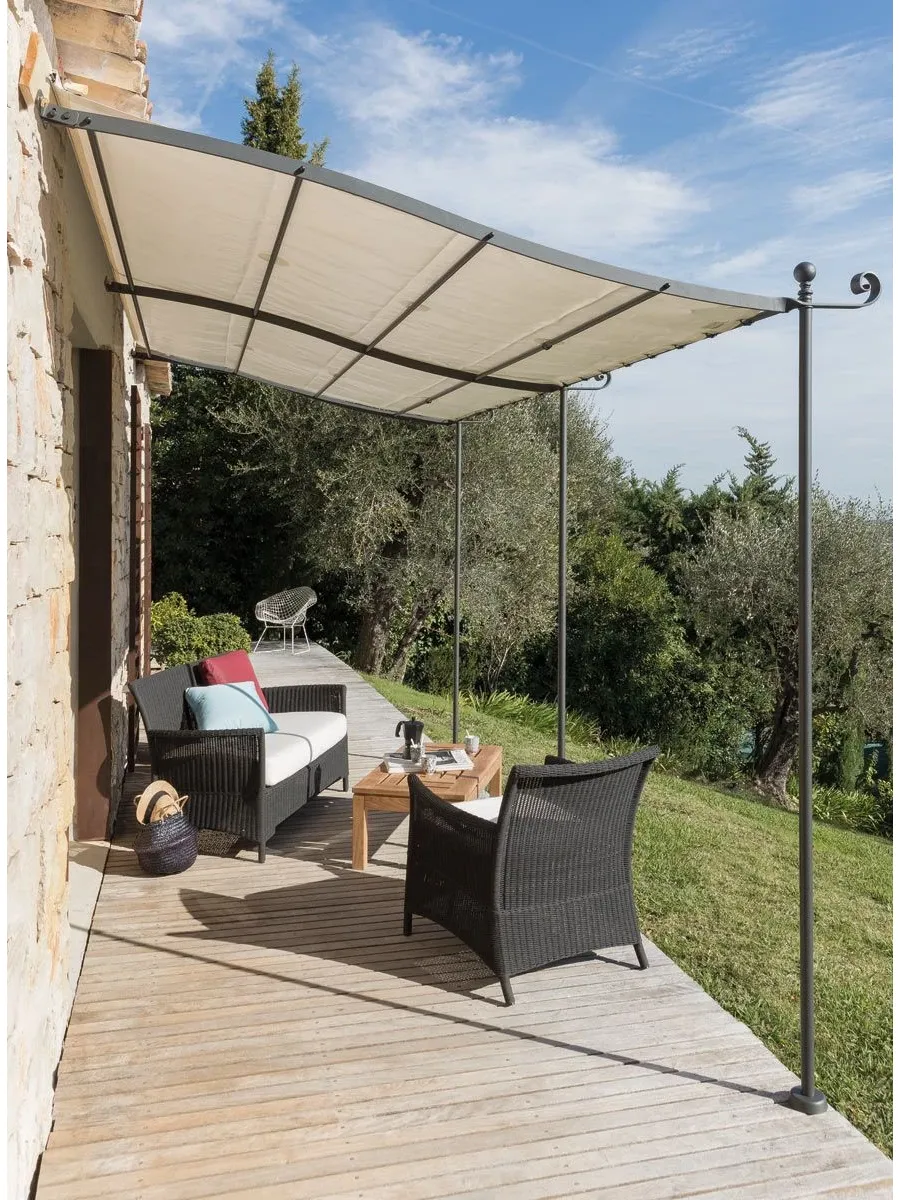 obrazek 2 Przyścienna pergola Solaire 376×320 cm z zakręconym dachem