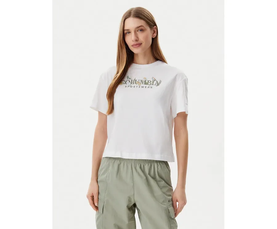 obrazek 1 Columbia T-Shirt Rolling Bend™ 2119991 Biały Regular Fit