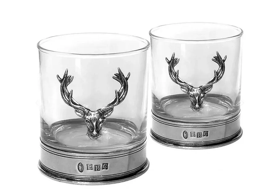 obrazek 1 Komplet dwóch zdobionych szklanek do whisky