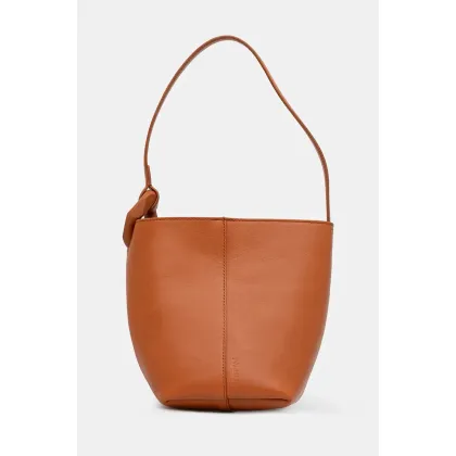 Zdjęcie JW Anderson torebka skórzana The Jwa Corner Small Bucket kolor pomarańczowy HB0614.LA0307.142