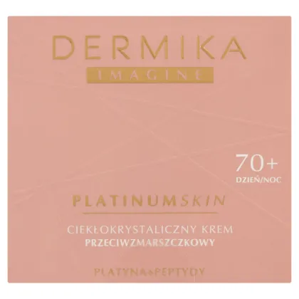 Zdjęcie Dermika Imagine Platinum Skin Ciekłokrystaliczny krem przeciwzmarszczkowy 70+ na dzień i na noc 50 ml