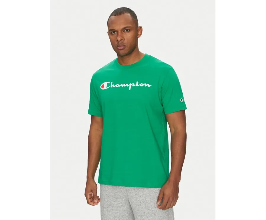 obrazek 1 Champion T-Shirt 220256 Zielony Regular Fit