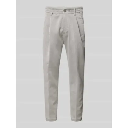 Zdjęcie Spodnie o kroju tapered fit z zakładkami w pasie model ‘CHASY’