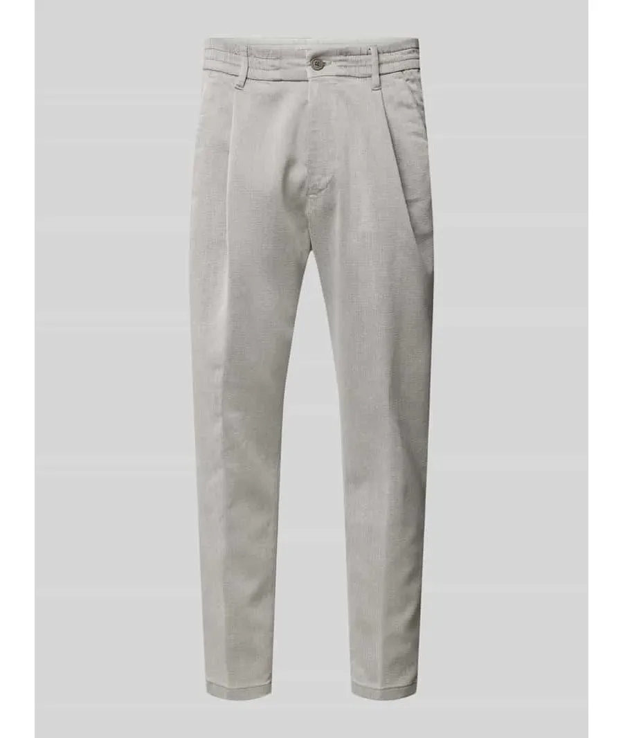 obrazek 1 Spodnie o kroju tapered fit z zakładkami w pasie model ‘CHASY’