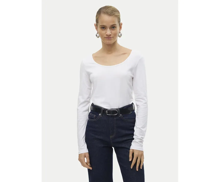 obrazek 1 Vero Moda Bluzka Maxi My 10228809 Biały Slim Fit