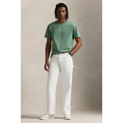 Zdjęcie Polo Ralph Lauren t-shirt bawełniany męski kolor zielony gładki 710936585