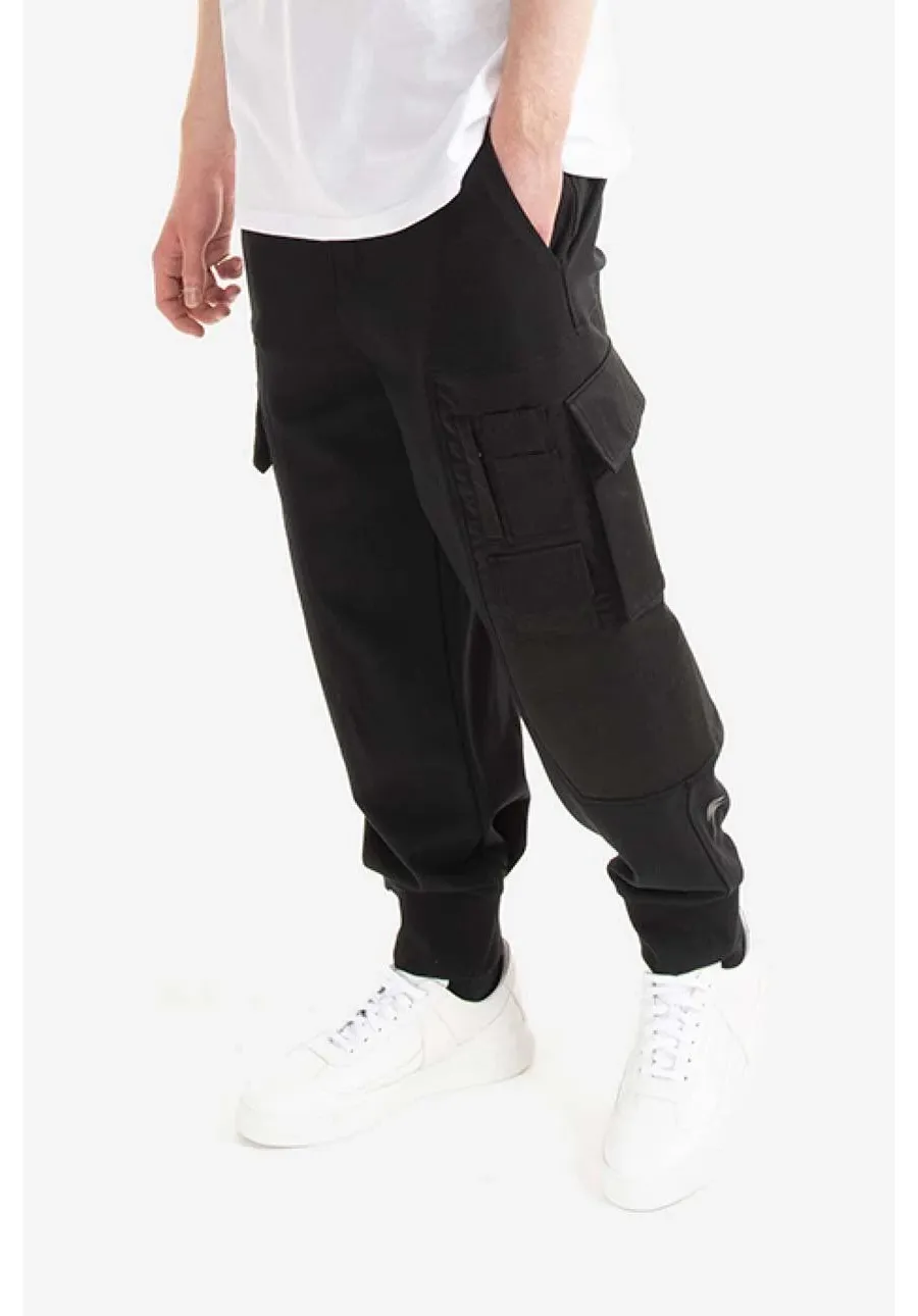 obrazek 1 Neil Barett spodnie Hybrid Workwear Loose Sweatpants męskie kolor czarny w fasonie cargo BJP019CH.S018S.01-CZARNY