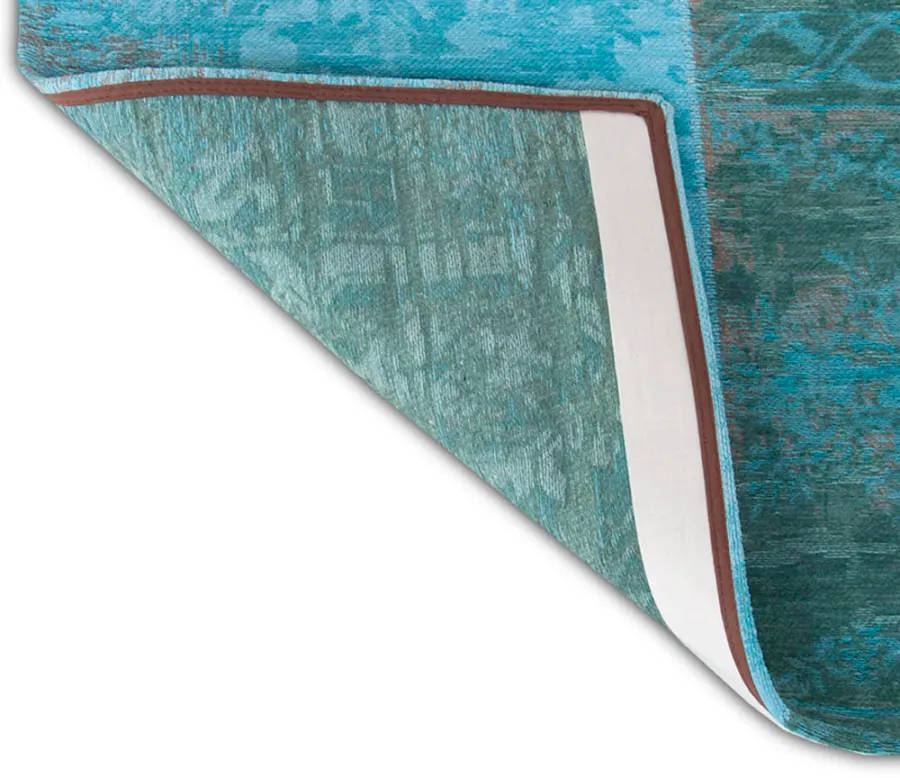 obrazek 4 Piękny turkusowy dywan patchwork - AZURE 8015