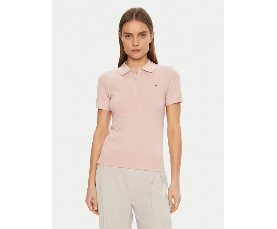 obrazek 1 Tommy Hilfiger Polo 1985 WW0WW43225 Różowy Slim Fit