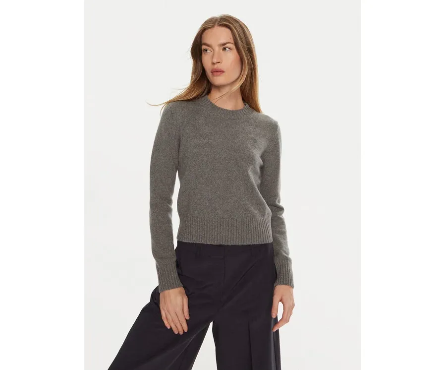 obrazek 1 AMI PARIS Sweter FKS057005 Szary Regular Fit