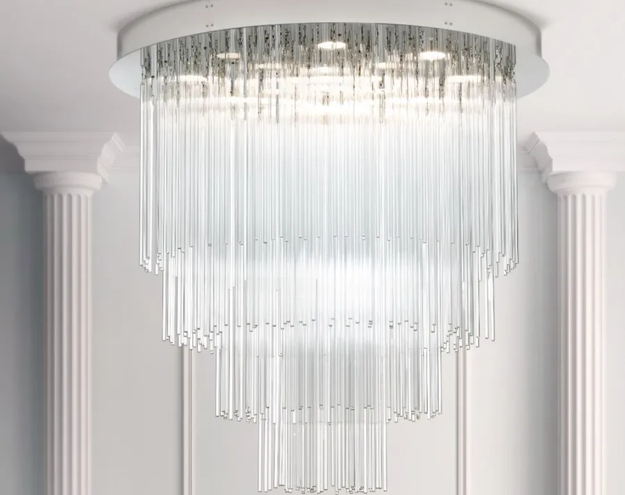 obrazek 3 Piękna lampa sufitowa z rurkami ze szkła borokrzemianowego - Il Paralume Marina