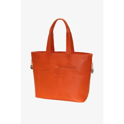 Zdjęcie Elitarna torba shopper w kolorze pomarańczowym - Terrida