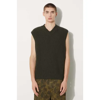Zdjęcie Carhartt WIP kamizelka wełniana Marlon Vest Sweater kolor zielony I033909.666XX