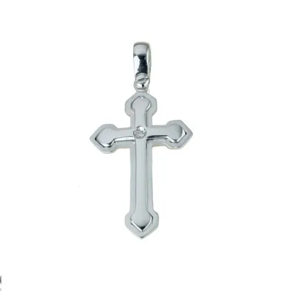 Zdjęcie Rewelacyjny krzyż męski o śr.ct.0,01 wym.27x16mm.