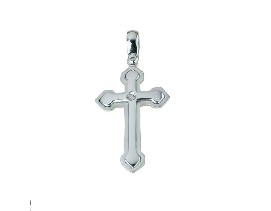 obrazek 1 Rewelacyjny krzyż męski o śr.ct.0,01 wym.27x16mm.