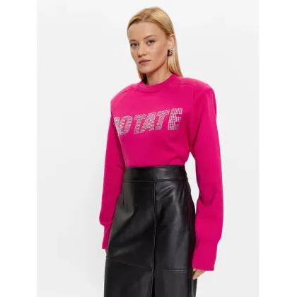 Zdjęcie ROTATE Sweter Firm Rhinestone 1001151979 Różowy Regular Fit