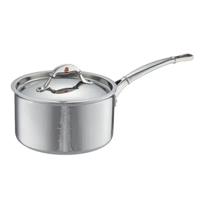 Zdjęcie Luksusowy rondel ze stali nierdzewnej i aluminium