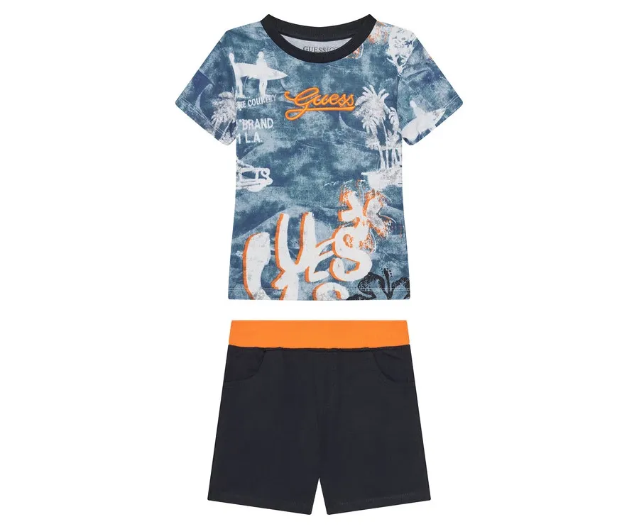 obrazek 1 Guess Komplet t-shirt i spodenki N5GG11 K8HM4 Kolorowy Regular Fit