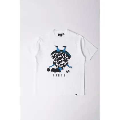 Zdjęcie by Parra t-shirt bawełniany No regrets męski kolor biały z nadrukiem 53100