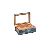 Picture Stylish mahogany jewelry box and two watches
