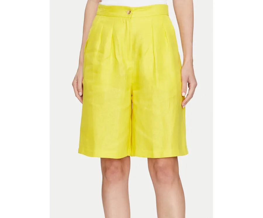 obrazek 1 ViCOLO Szorty materiałowe TB0788 Żółty Relaxed Fit
