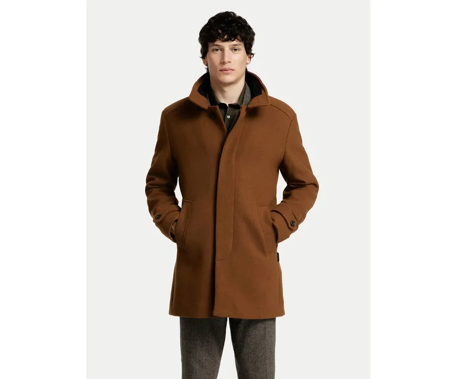 obrazek 1 Selected Homme Płaszcz wełniany 16094322 Brązowy Regular Fit