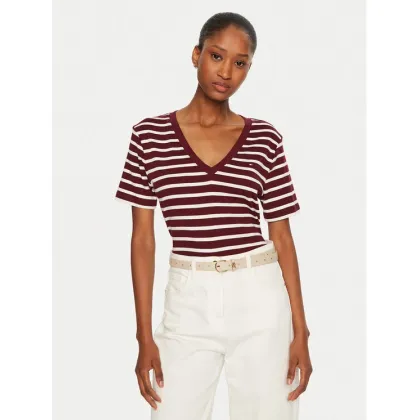 Zdjęcie Tommy Hilfiger T-Shirt WW0WW40584 Bordowy Slim Fit