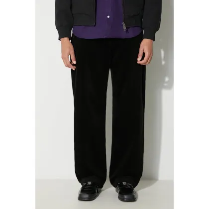 Zdjęcie Carhartt WIP spodnie sztruksowe kolor czarny proste