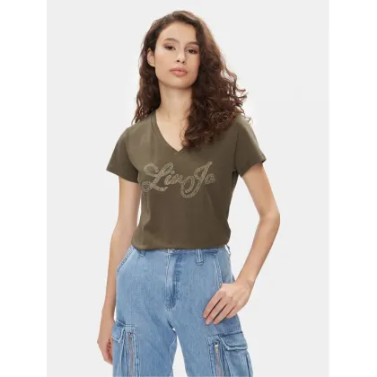 Zdjęcie Liu Jo T-Shirt MA4337 JS923 Khaki Regular Fit