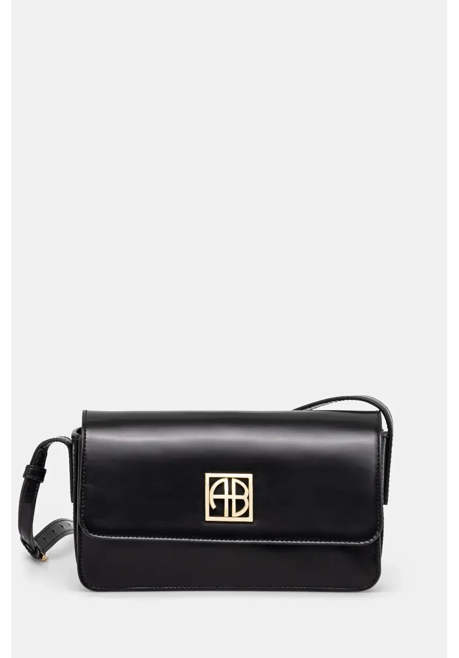 obrazek 1 Anine Bing torebka skórzana Elly Crossbody Bag kolor czarny A.13.10242