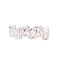 Picture A beautiful set of 6 murano glass glasses from an Italian manufacturer