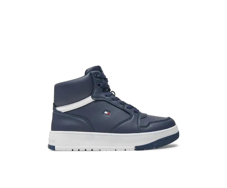 obrazek 1 Tommy Hilfiger Sneakersy Mid Cutlace-Up Sneaker T3X9-33641-1351 S Granatowy