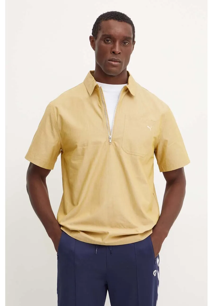 obrazek 1 Puma polo bawełniane MMQ kolor beżowy gładki 626642
