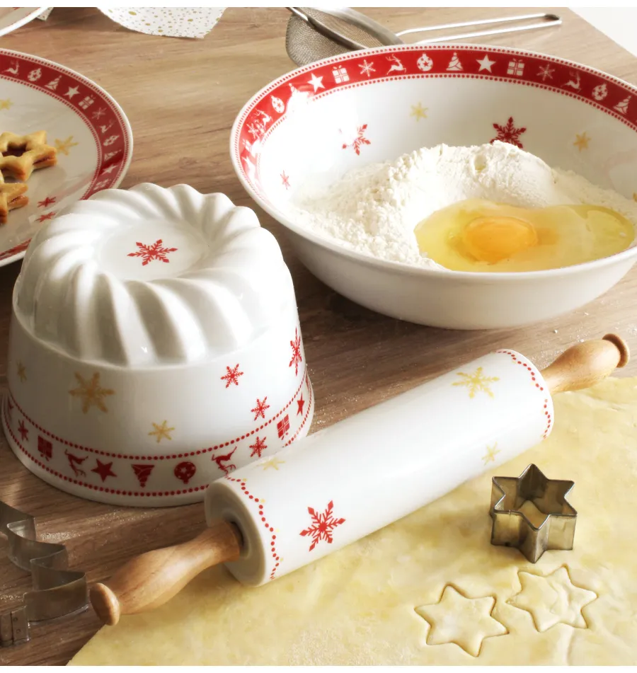 obrazek 2 Stylowy wielofunkcyjny pojemnik z porcelany ze świątecznej kolekcji – Leander