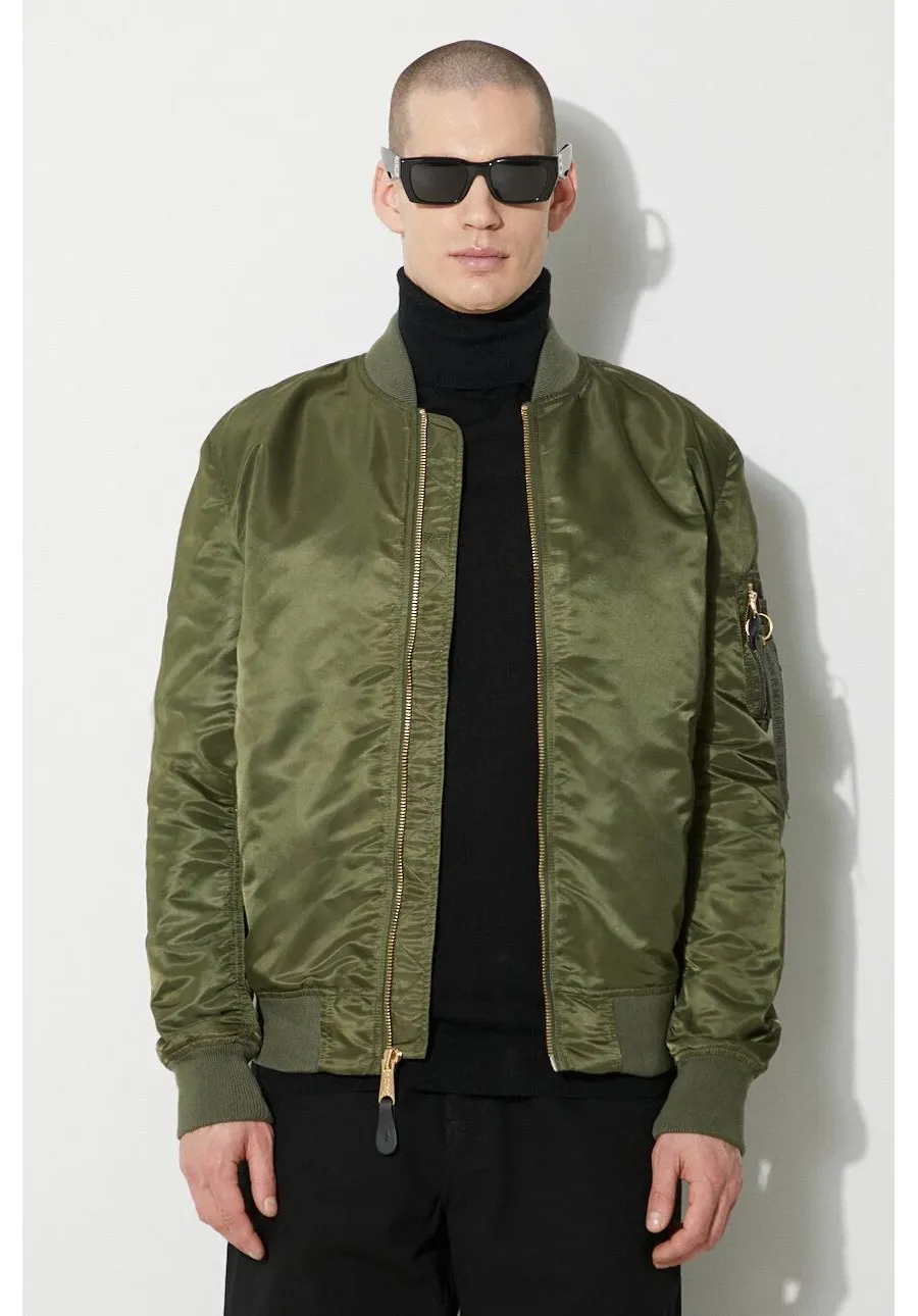 obrazek 1 Alpha Industries kurtka bomber MA-1 VF męski kolor zielony przejściowa 156101