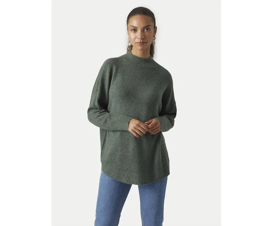 obrazek 1 Vero Moda Sweter Plaza 10290784 Zielony Loose Fit