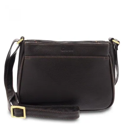 Zdjęcie Elegancka brązowa torebka na ramię - Giudi