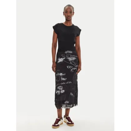 Zdjęcie Desigual Sukienka codzienna Good News 24WWVK77 Czarny Regular Fit
