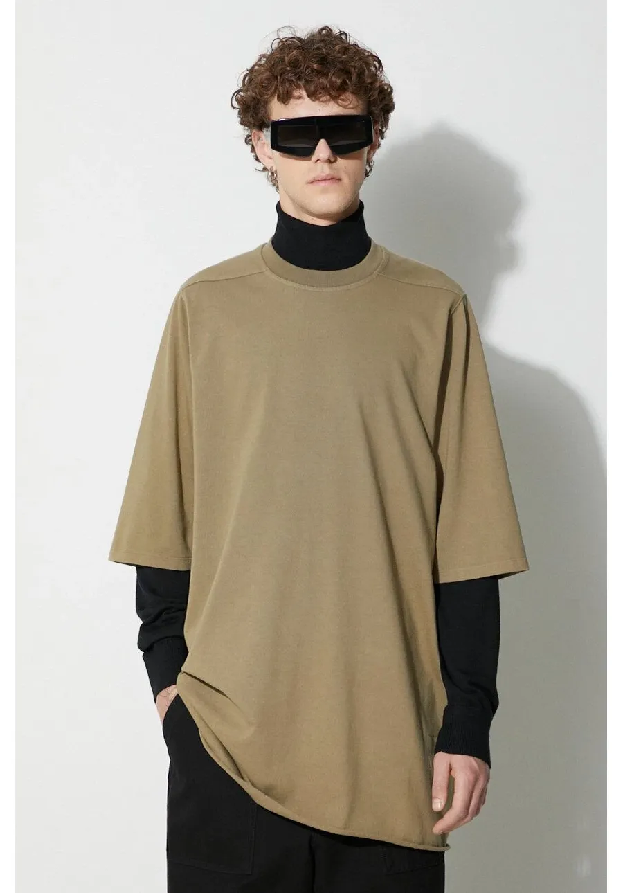 obrazek 1 Rick Owens t-shirt bawełniany kolor zielony gładki