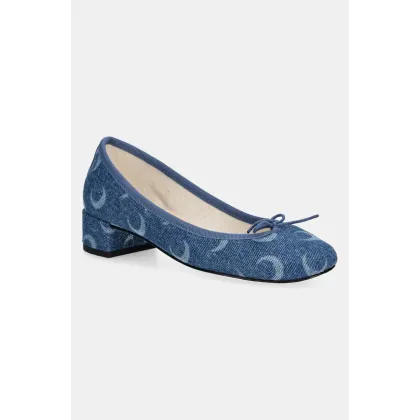 Zdjęcie Marine Serre czółenka Camille Moon Laser Denim MS x Repetto kolor niebieski na słupku WFW052A.CDEN0002