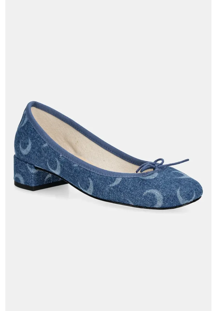 obrazek 1 Marine Serre czółenka Camille Moon Laser Denim MS x Repetto kolor niebieski na słupku WFW052A.CDEN0002